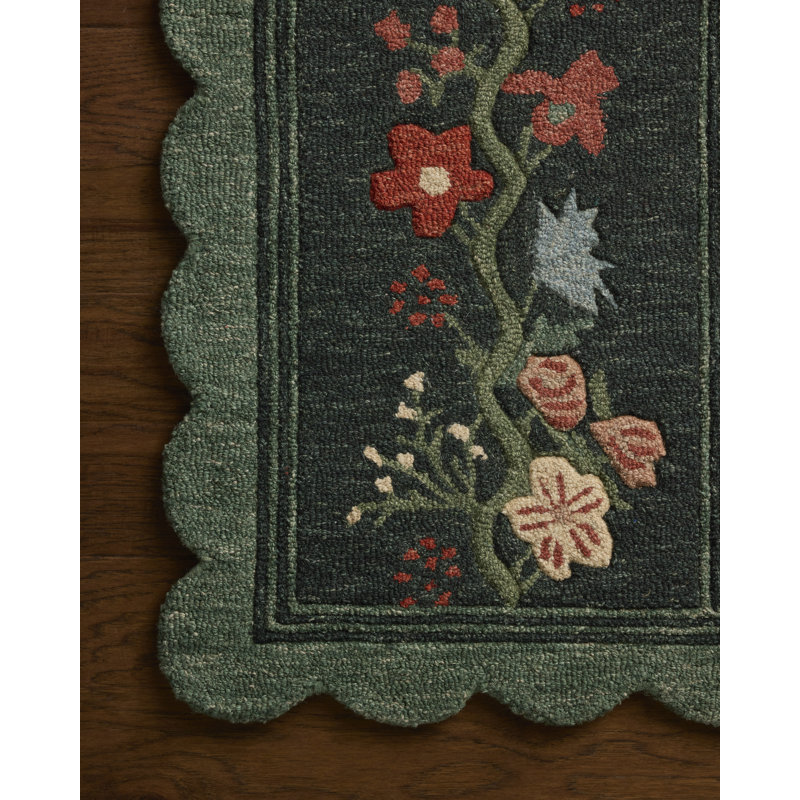 Rifle Paper Company x Loloi Thistle Forest / Multi  Area Rug, Rectangle 7'9" x 9'9",  Forest/Multicolor 
