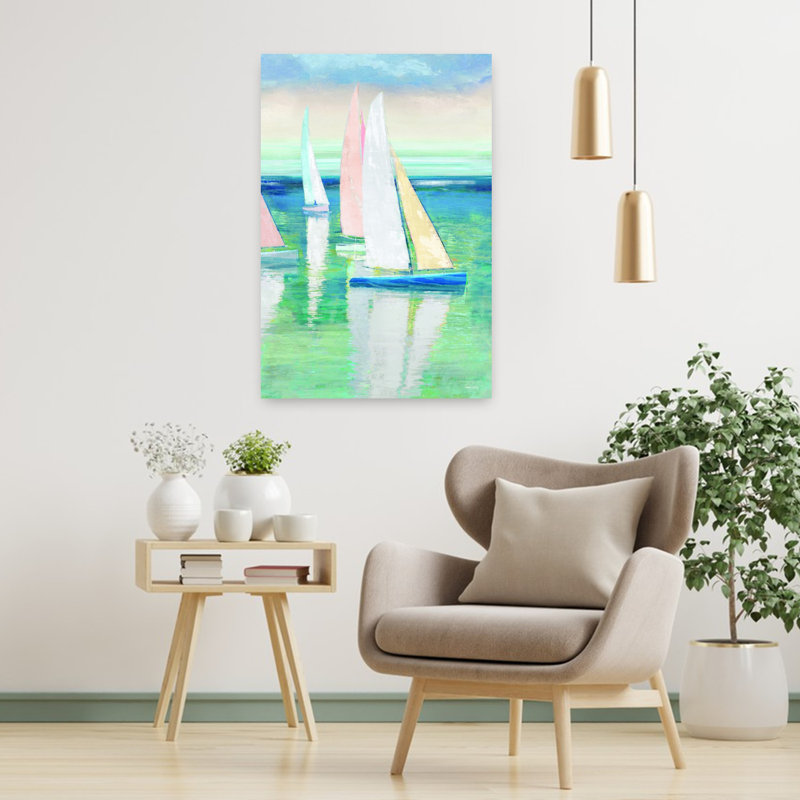 Art contemporain, art mural abstrait côtier, H 36 po x l 24 po