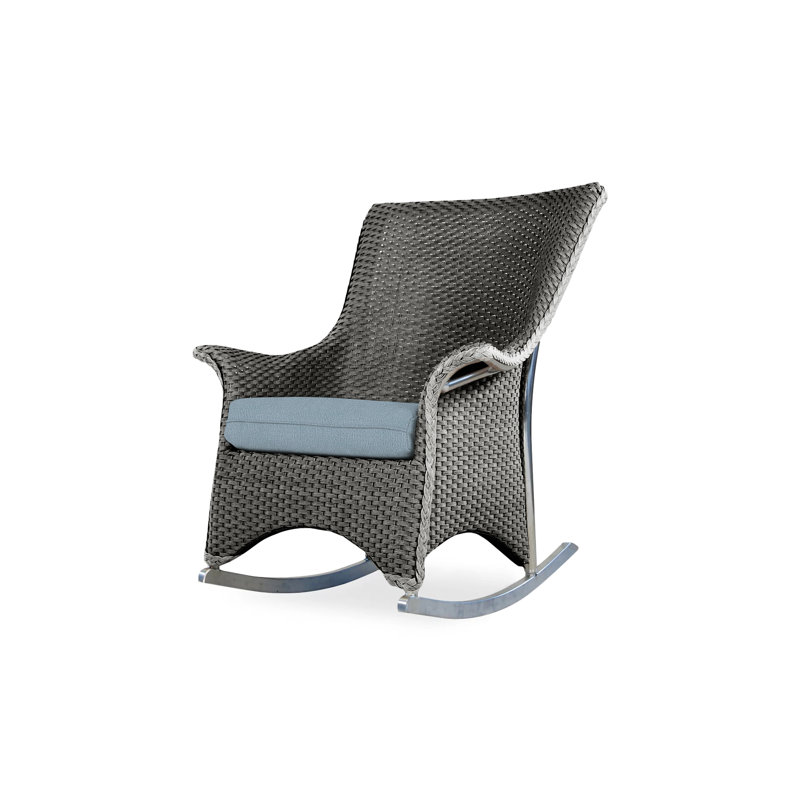 Mandalay Outdoor Rocker Chair, Canvas Birdseye Sunbrella® Canvas, Bark