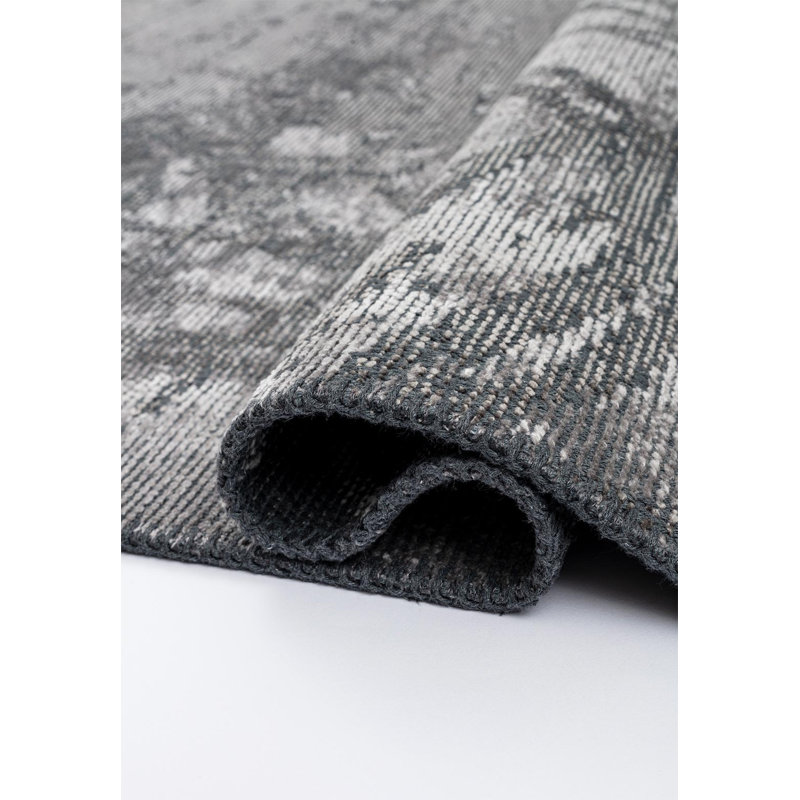 Rapture Abstract Area Rug in Gray, Rectangle 7'10" x 11'2"