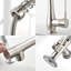 Robinet d'évier de cuisine de style commercial - Nickel brossé, extractible, rondelle en céramique longue durée, fonctionnement en douceur-1473897980
