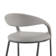 Ramona Modern Counter or Bar Height Barstool with Arms and Open Low Back in Iron Frame and Faux Leather