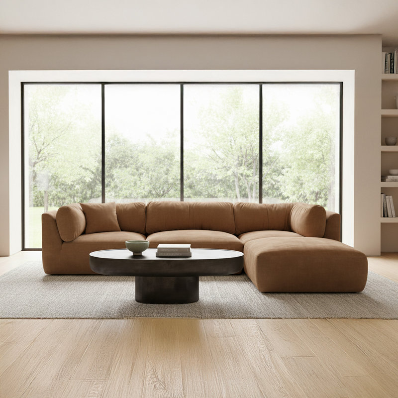 Matina Dream Modular Sectional Oatmeal, Tan Polyester