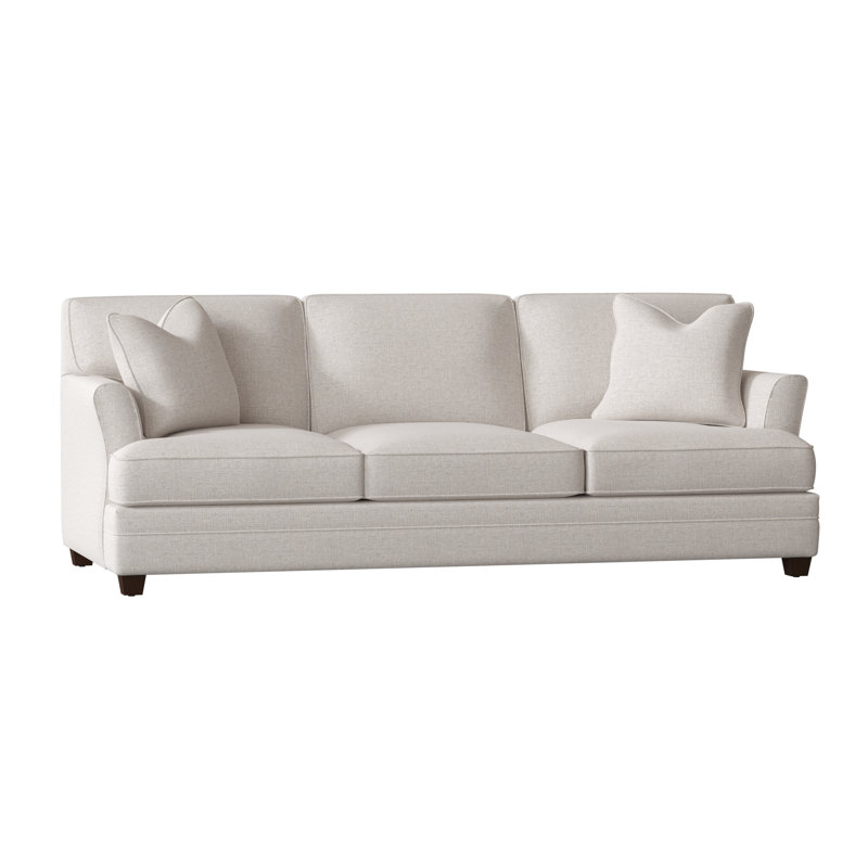 Harriss Upholstered 91'' Sofa, Drusky Ivory Sustain® Basketweave