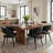 Mid-Century Modern Dining Chairs, Faux Leather Upholstered with Arms, Water-Resistant and Metal Legs-124571350-124571354