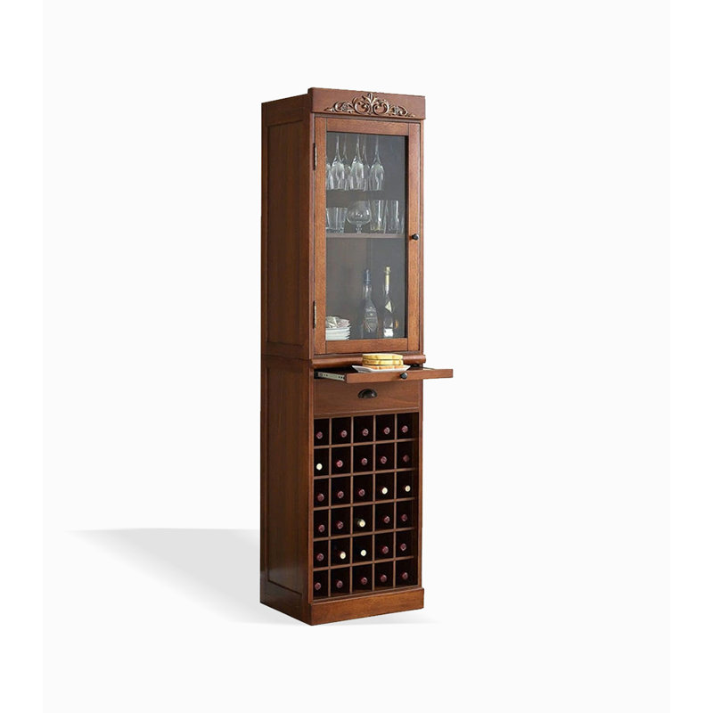 19.69" Brown Rectangular Solid Wood Wine Racks, Brown