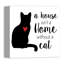 « house home cat », art textuel sur toile-24400716