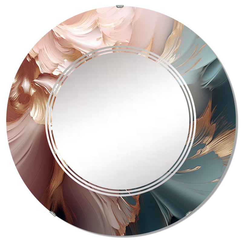 Fassi - Miroir mural moderne rond, 32 po x 32 po