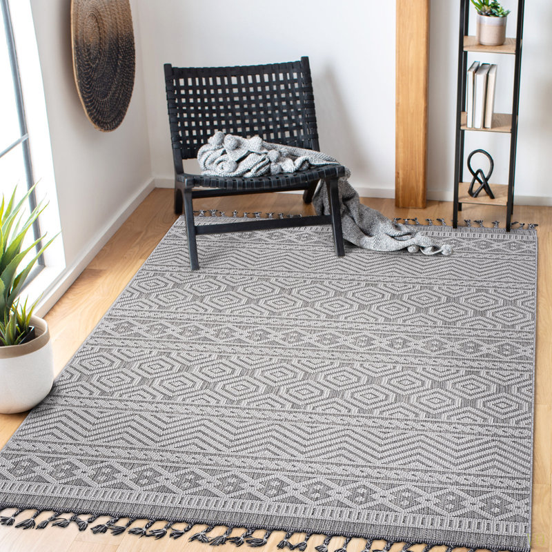 Collection 6X9 Geometric Indoor/Outdoor Area Rug, Rectangle 6'7" x 7'9"