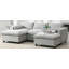 Canapé modulaire en chenille 86,5 po, poches de rangement, canapé en U à 5 places avec coussins et 2 repose-pieds-2071166284
