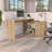 Axis Modern L-Shaped Computer Desk with Open & Closed Storage