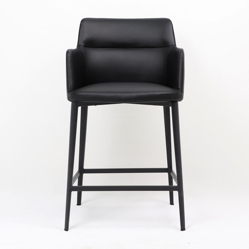 Tabouret de bar et de comptoir Jahnke Earle (29/25 po), Noir, Tabouret de bar (siège d'une hauteur de 29 po)
