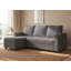 3-Seater L-Shaped Sofa, Convertible Corner Sofa with Reversible Chaise & Pull Out Trundle Bed-1253159420