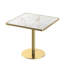 Table de salle à manger 31,5 pouces carrée moderne en faux marbre tulipe avec structure en métal | Idée de cadeau-122628286-122442995