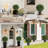 24'' Artificial Cedar Topiary Ball Trees With Potted, Fake Cedar Plants 2 Pack