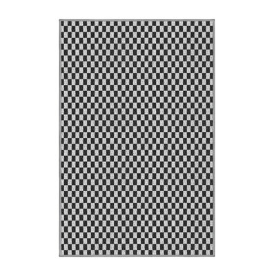 Tapis noir / blanc à motif d'Othoson
