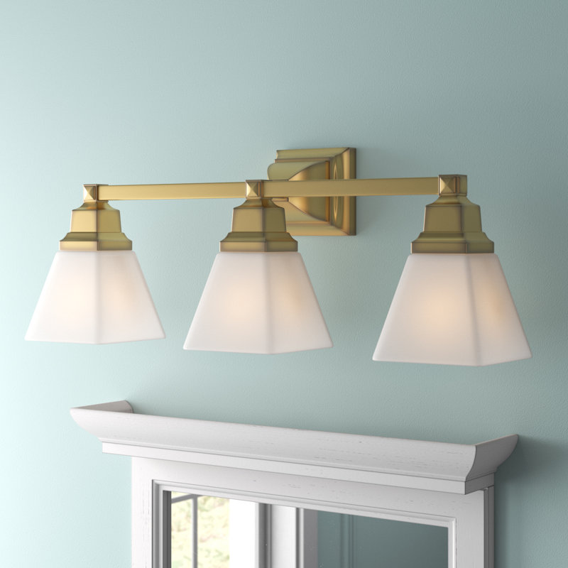 Mathias 3 - Light Dimmable Vanity Light, Antique Brass