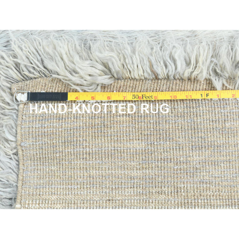 Tymiere One-of-a-Kind Rectangle 8'0" X 9'9" New Age Area Rug in Grey