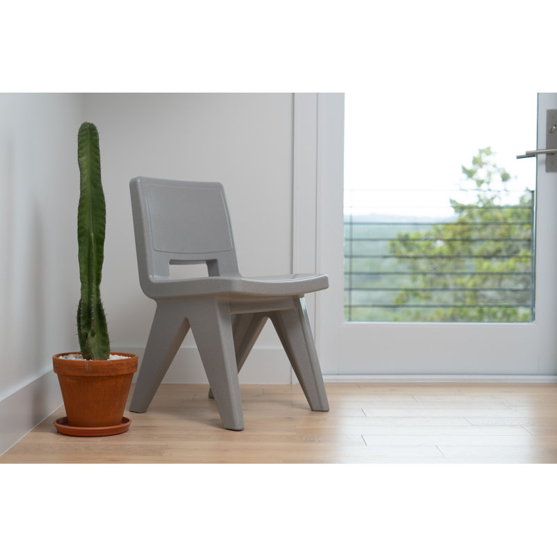 Fresco Outdoor Dining Side Chair, Concrete Gray
