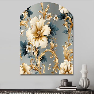 Fairford - Damask Asymmetrical Wall Art - Arch Shape