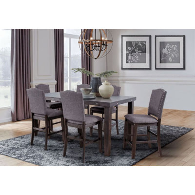 Caitlen Grey 7-Piece Counter Height Dining Set