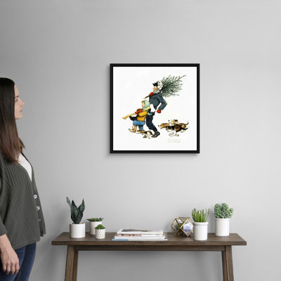 «Norman Rockwell Bringing Home The Tree», art mural sur toile