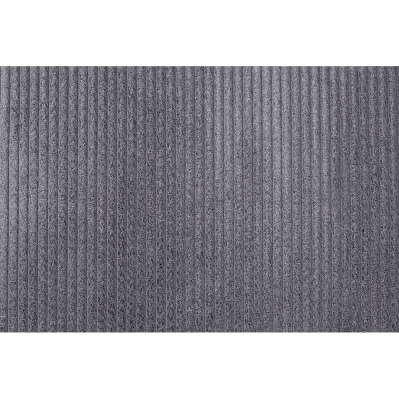 Fauteuil d'appoint 1 pièce gris foncé avec sangles et quincaillerie pour un look moderne en velours côtelé doux et moderne