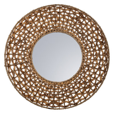 Garley Rattan Flat Wall Mirror