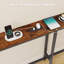 Table de console étroite à hauteur réglable, table d'appoint mince et allongée avec prise électrique, idéale pour le salon, l'entrée et le couloir.-196930785