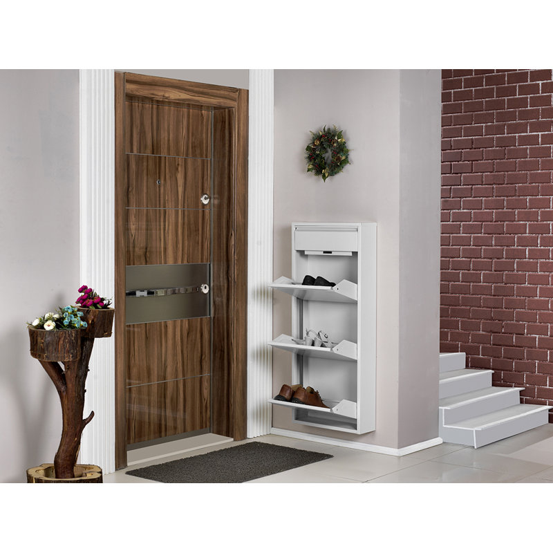 Armoire de rangement pour chaussures 6 paires, Blanc