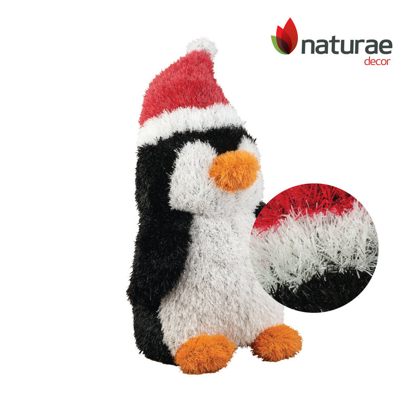 Topiaire des Fêtes 25 po pingouin, H 25 po x l 13,75 po x P 11,8 po