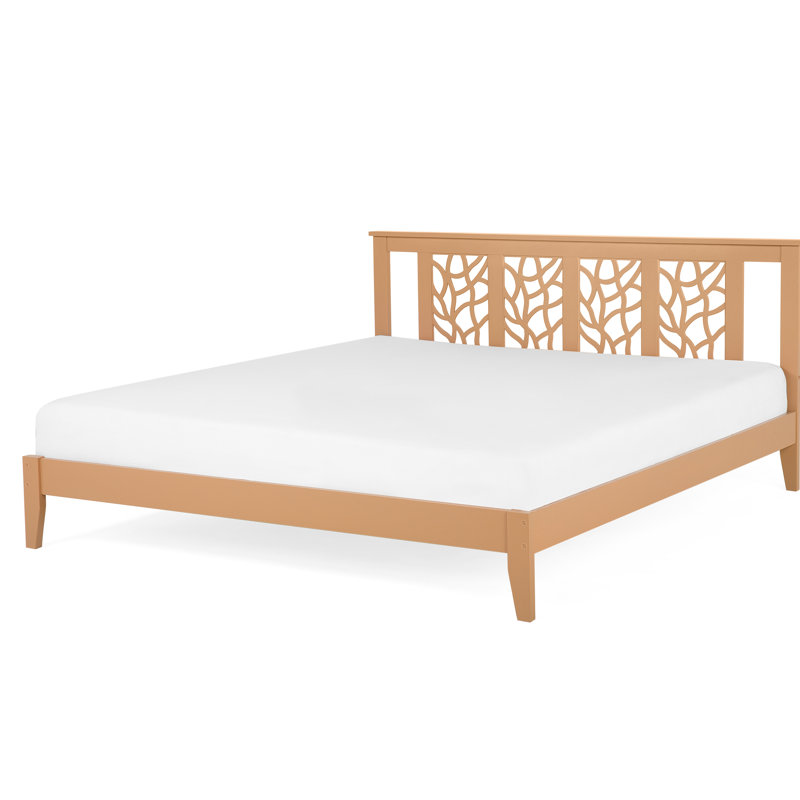 Solid Wood Bed, Light Brown, Super King (6')