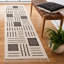 Geometric Handmade Kilim Wool/Cotton Area Rug in Ivory/Black-837964984