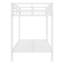 Lit superposé simple au-dessus de simple TG en métal blanc pour adolescents et adultes - peu encombrant, silencieux, sans sommier