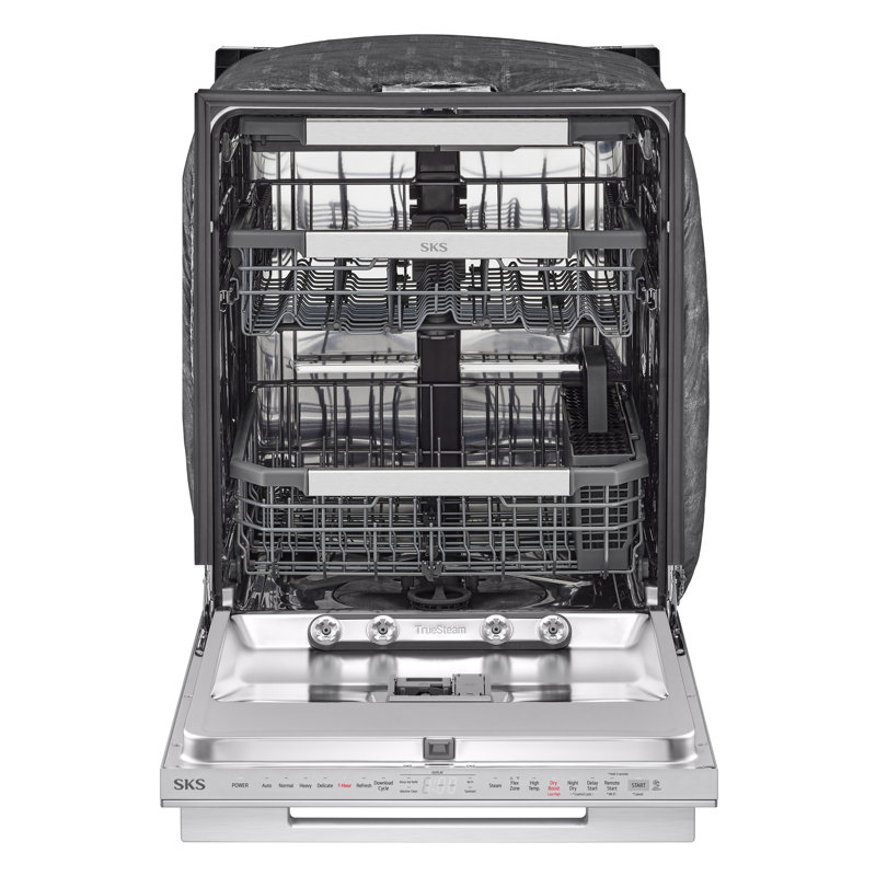 Powersteam Stainless Steel Dishwasher, Transitional Design