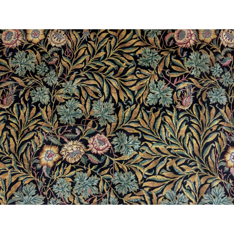 Tapis de la surface en laine 10 pi x 14 po one-of-kind noué la brown Aceves