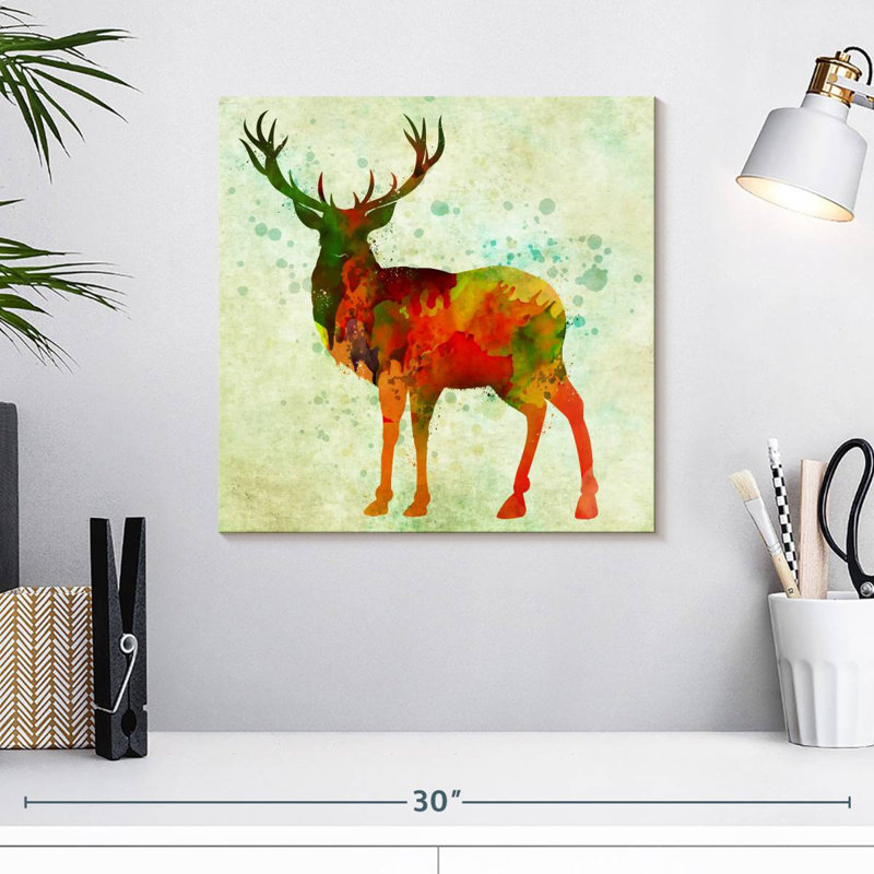 Brampt Deer Abstract, 16" H x 16" W