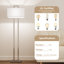 Lampe sur pied colonne traditionnelle en nickel brossé 68 po