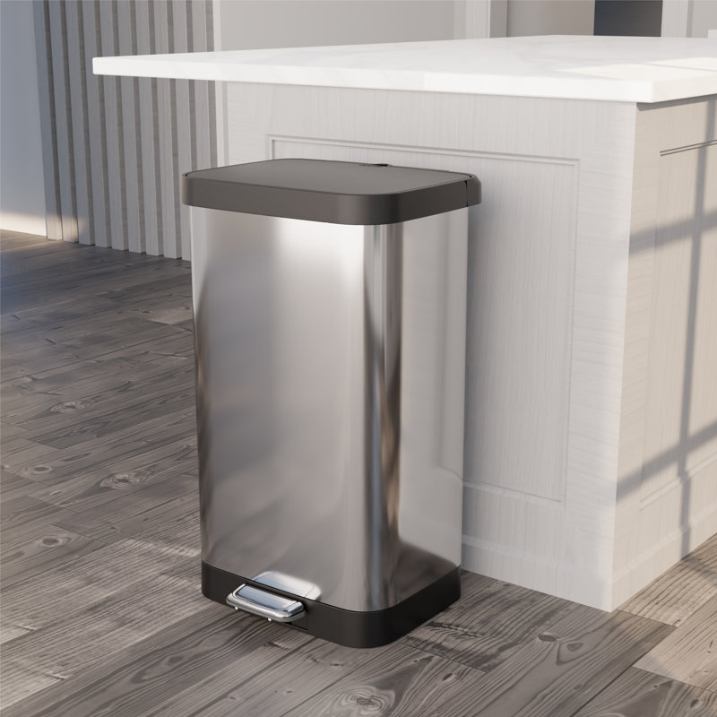 Poubelle à pédale en acier inoxydable GLAD, 20 gallons