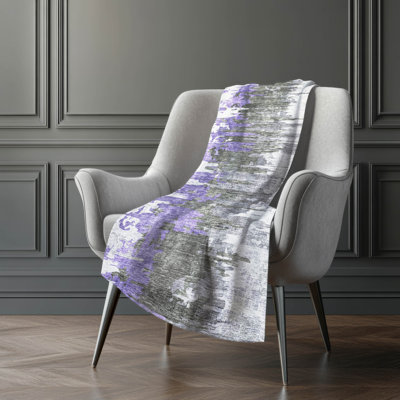 Addison Machine Washable Sherpa ASB704 Modern Throw Blanket