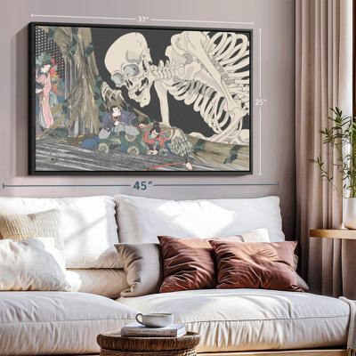 Japanese Skeleton Canvas Print