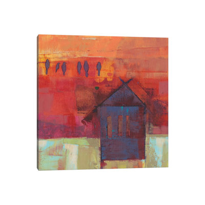 «Bird Barn» par Sue Jachimiec - peinture sur toile tendue