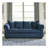 Sensations Microfiber Pillow Back Sofa, Navy Blue