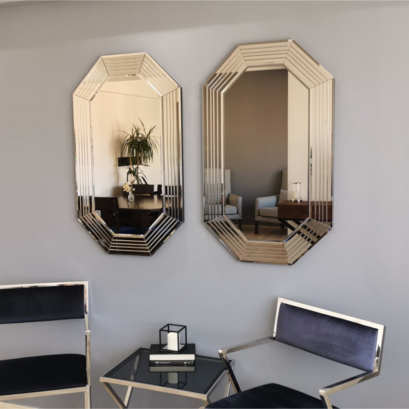 Ensemble de 2 miroirs Romeville, Bronze