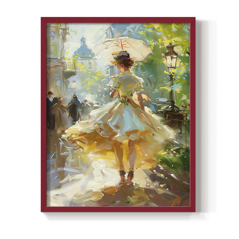 «WOMEN Series DCCCLXI», reproduction encadrée - bois massif, Rouge, H 15 po x l 12 po