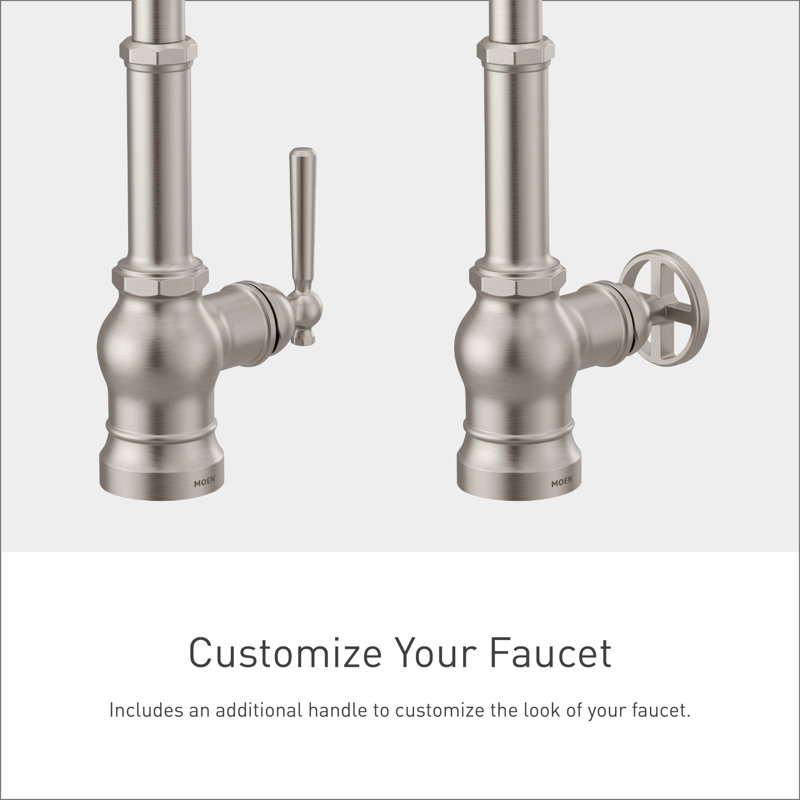 Peterson One-Handle Pull Down Single Handle Kitchen Faucet with Power Boost, Spot Resist Stainless