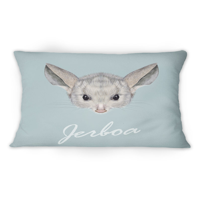 Portrait of Jerboa - coussin décoratif traditionnel imprimé