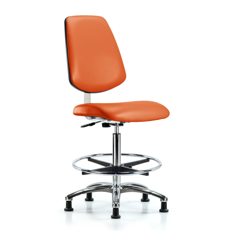 Chaise de dessin Kendal, Orange, Patins