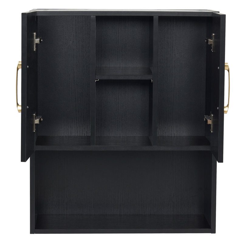 Armoire de salle de bain murale Dyanara, Noir