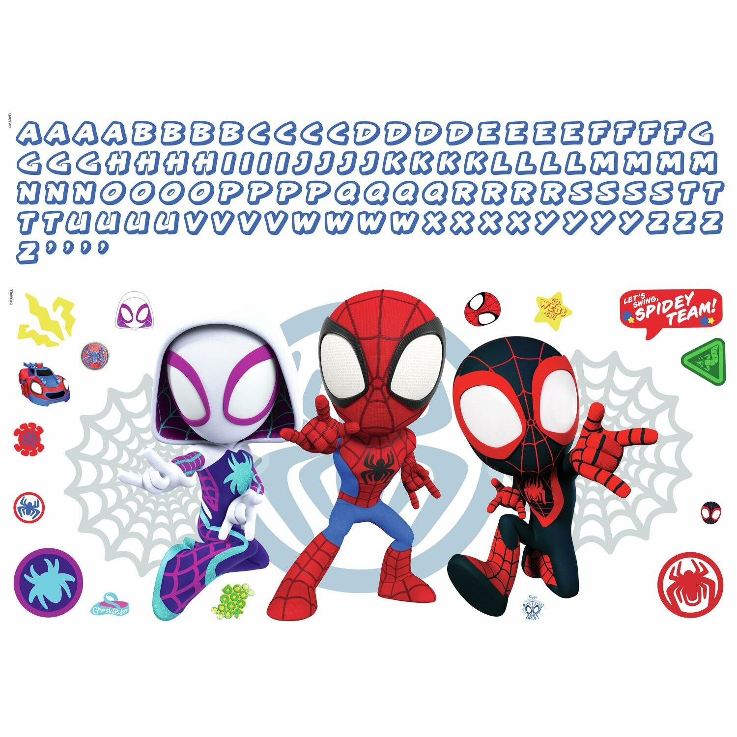 15 Spidey and His Amazing Friends Large Stickers - Party Favors -  Spider-Man